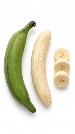 Green Plantain Whole Peeled and Sliced