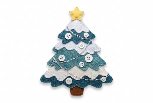 Felt Blue Spruce Christmas Tree Clipart