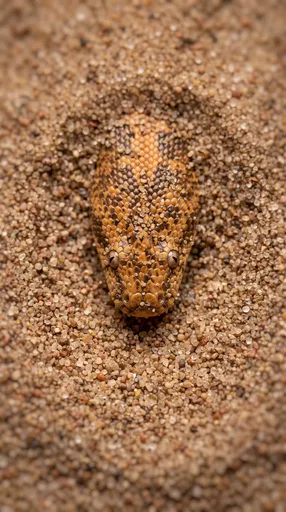 Sand Boa Peeking From Desert Sand