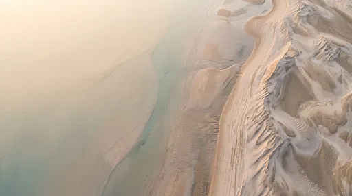 Aerial View of Coastal Sand Dunes