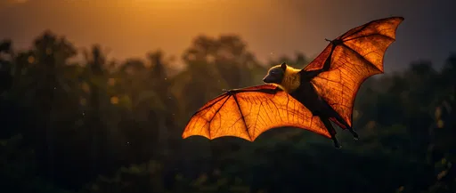 Flying Fox Soaring at Golden Hour