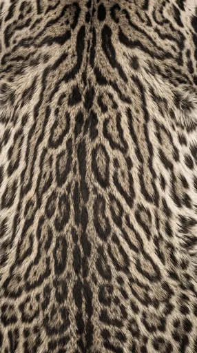Macro Vintage Ocelot Fur Pelt Texture