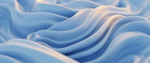 Pastel Blue Liquid Cream Waves