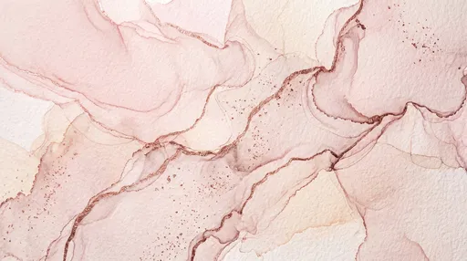 Blush Pink Watercolor and Rose Gold Abstract