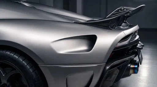 Satin Grey Hypercar Rear Wing Detail