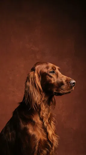 Irish Setter Profile Studio Portrait