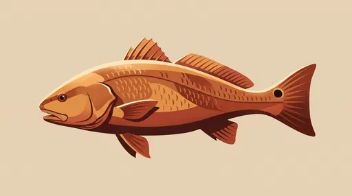 Red Drum Fish Vector Illustration