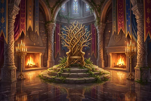Golden Tree Throne in Fairytale Hall