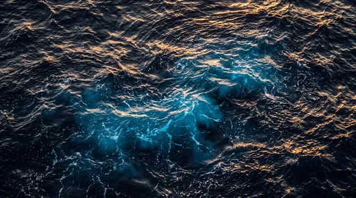 Glowing Ocean Waves with Golden Sunlight