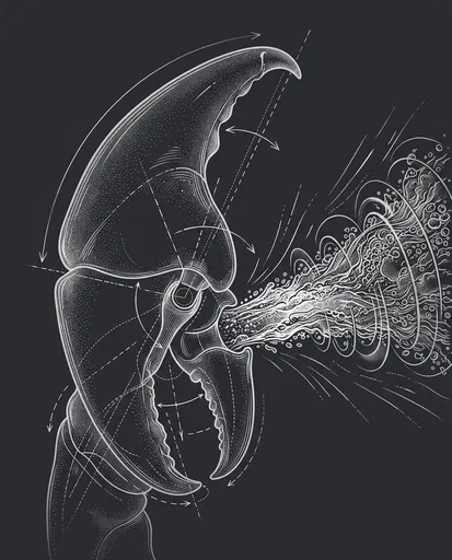 Pistol Shrimp Claw Cavitation Diagram
