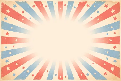 Retro Pastel Patriotic Sunburst Background
