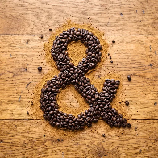 Coffee Bean and Cinnamon Ampersand Symbol