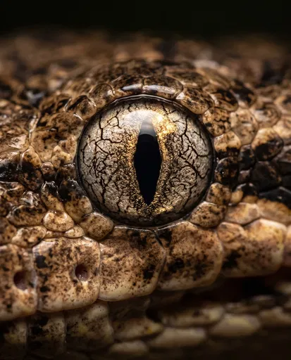 Macro Close-Up of Boa Constrictor Eye
