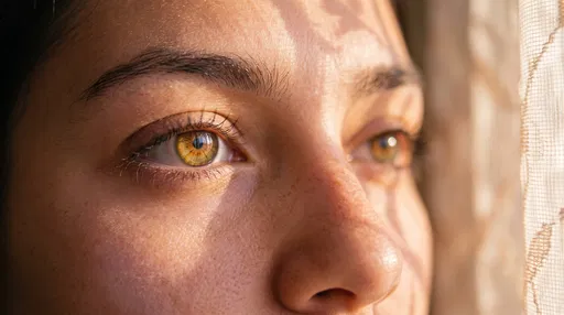 Close-Up of Woman With Hazel Eyes