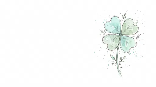 Watercolor Four-Leaf Clover Illustration