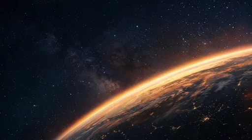 Glowing Earth Horizon From Space
