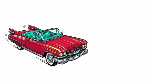 Classic Red Convertible Pop Art Illustration