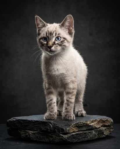 Lynx Point Siamese Kitten Studio Portrait