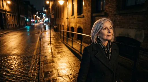 Mature Woman on Night Street