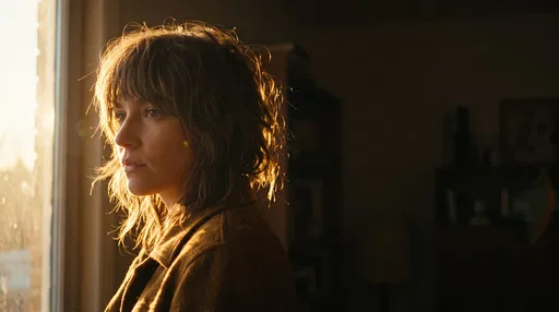 Woman With Shag Haircut by Window