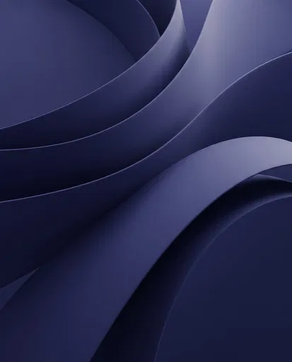 Abstract Curved Indigo 3D Ribbons Background