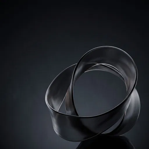 Dark Twisted Abstract Mobius Sculpture