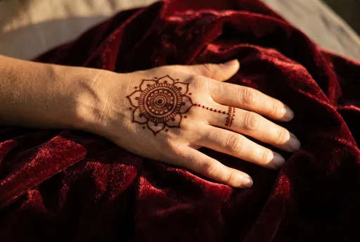 Simple Mandala Henna Design on Hand