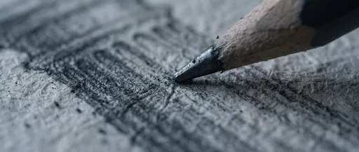 Macro Graphite Pencil on Textured Paper