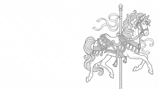 Ornate Carousel Horse Coloring Page