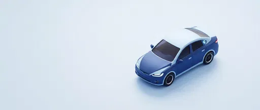 Isometric 3D Blue Sedan Car Icon