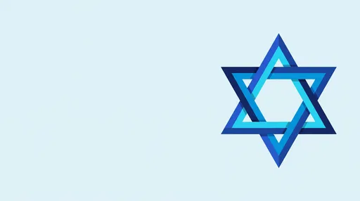 Blue Layered Star of David Illustration