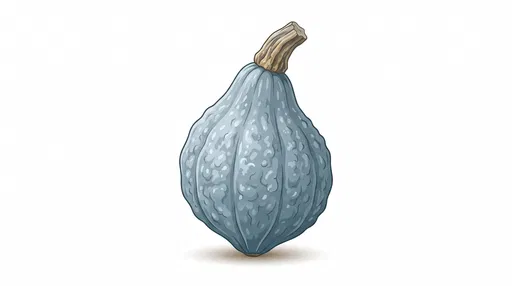 Blue Hubbard Squash Clip Art Illustration