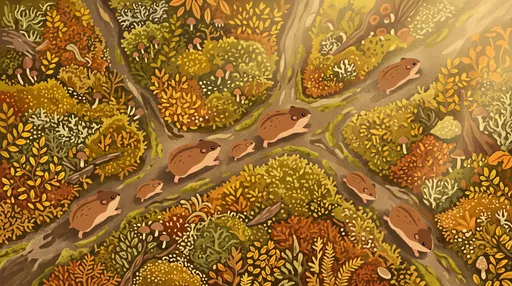 Lemmings Scurrying Through Autumn Tundra Paths