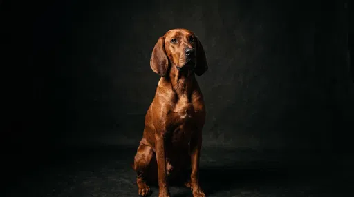 Studio Portrait of Redbone Coonhound