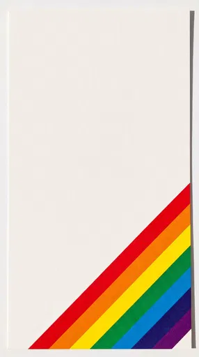 Minimal Rainbow Stripes on White Card