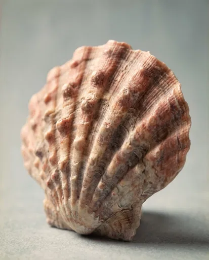 Textured Lion's Paw Scallop Shell