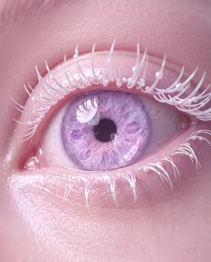 Surreal Pastel Purple Eye Close-Up