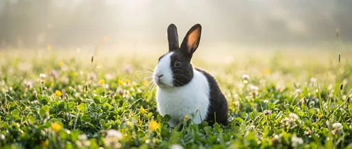 Dutch Rabbit in Sunny Clover Meadow