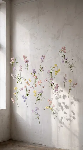 Suspended Pastel Floral Art Installation