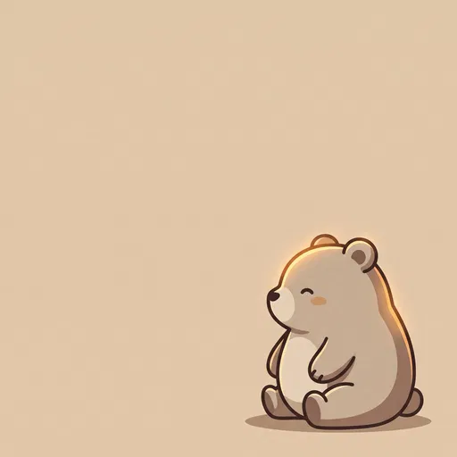 Cute Cartoon Bear Cub Illustration