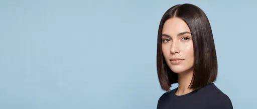 Woman With Glossy Brown Bob Haircut