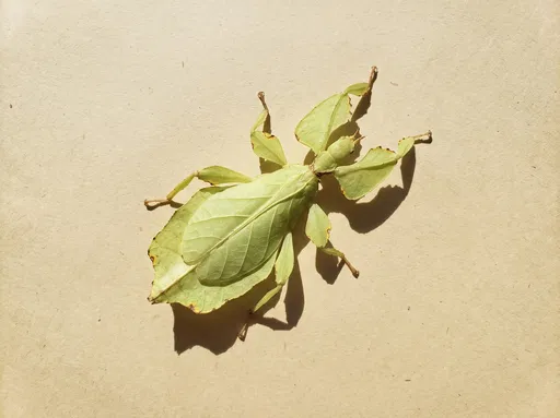 Pale Green Walking Leaf Insect Specimen