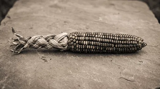 Sepia Corn Cob with Braided Husk