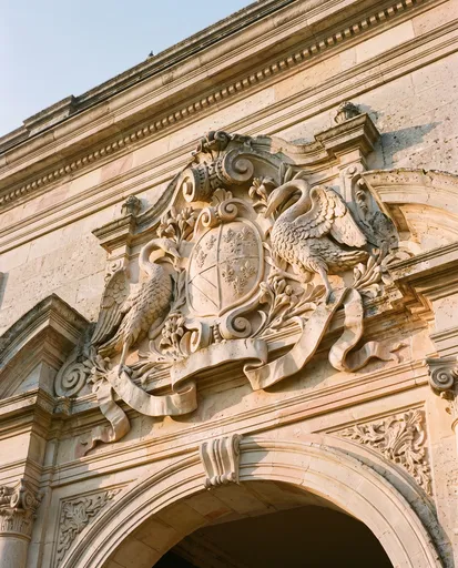 Sandstone Coat of Arms with Swans