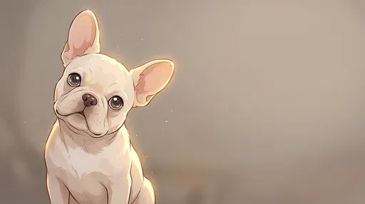 Anime Cream French Bulldog Studio Portrait