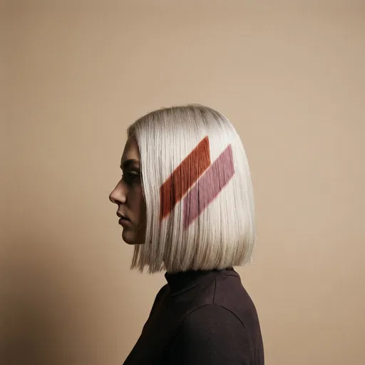 Profile Portrait with Geometric Dyed Bob
