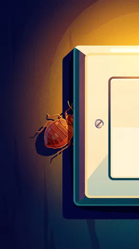 Bed Bug Behind Wall Switch Plate