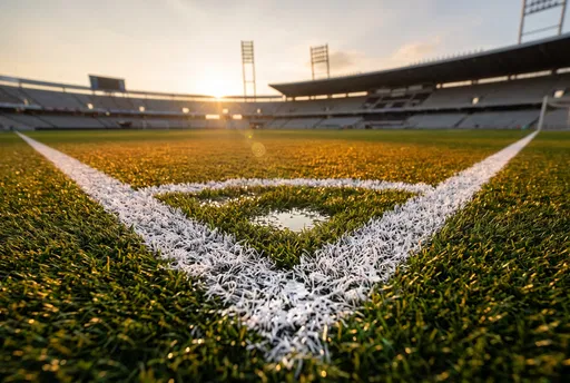 Golden Hour Stadium Turf Corner Markings