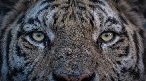 Close-Up of Elderly Tiger Eyes
