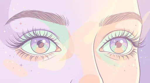 Pastel Illustration of Dreamy Sparkling Eyes